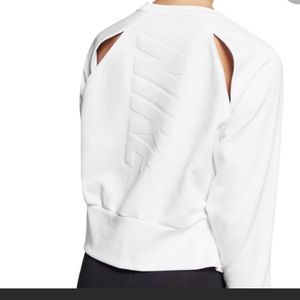 Nike cut out cropped sweatshirt in GRAY size Medium grey